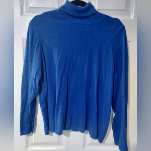 Chico's Royal Blue Long Sleeve Turtleneck Top in Size 3 (XL/16)